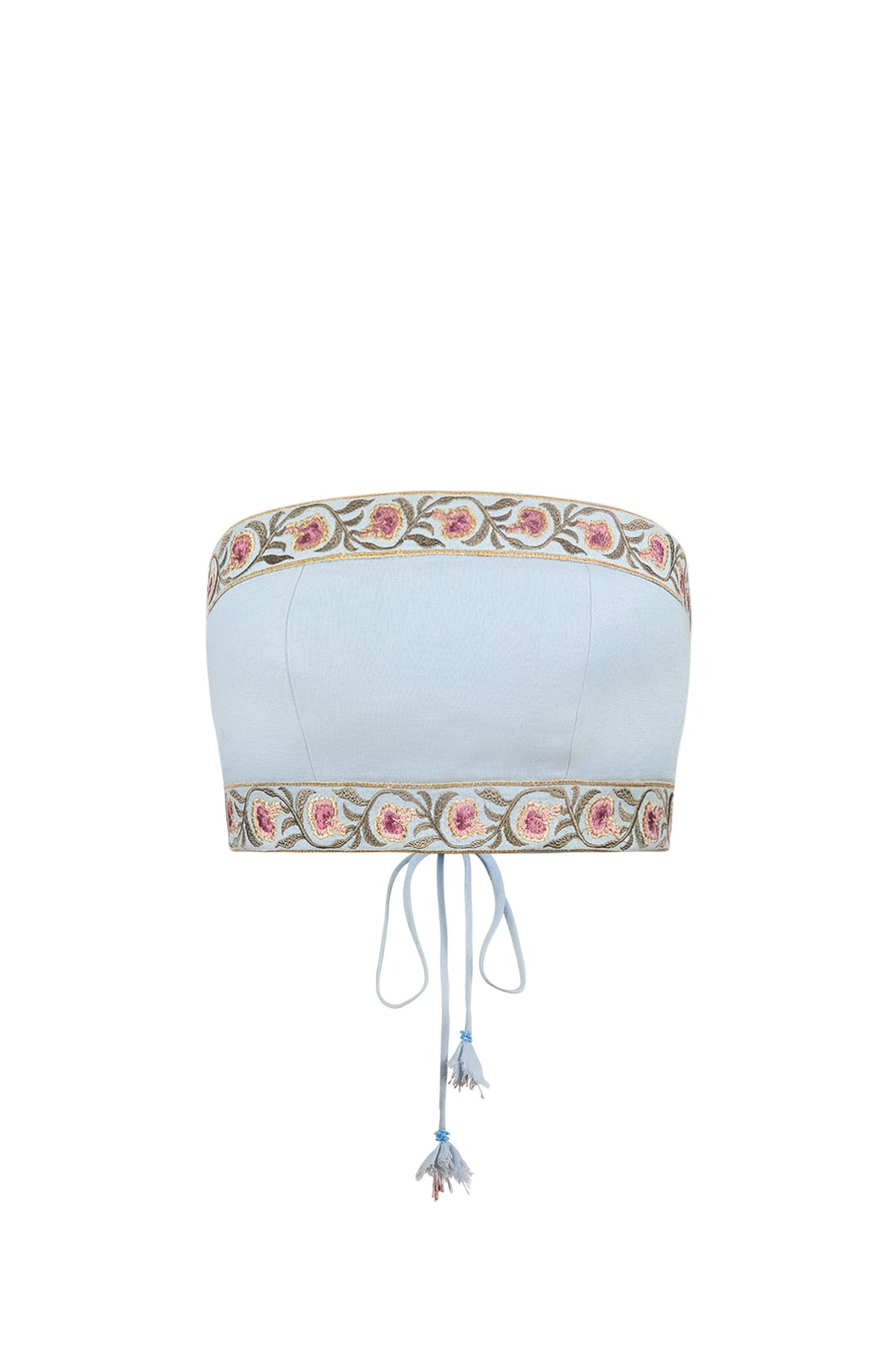 Carnation Crop Top - Carnation Embroidery Tops - Bustier & Embroidered Rosewater House - Wholesale SS25 