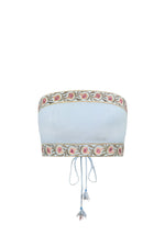 Carnation Crop Top - Carnation Embroidery Tops - Bustier & Embroidered Rosewater House - Wholesale SS25 