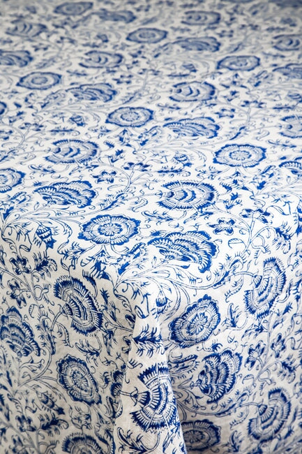 Iris Tablecloth - Blue Rosewater House