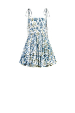 Sara Mini Dress - Golestan Printed Voile Blue & White Dresses - Mini Rosewater House