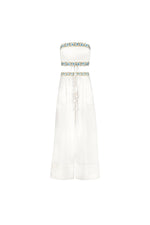 Carnation Pants - White & Blue Bottoms - Pants Rosewater House