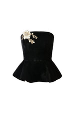 Celeste Bustier - Black Tops - Bustier & Embroidered Rosewater House 