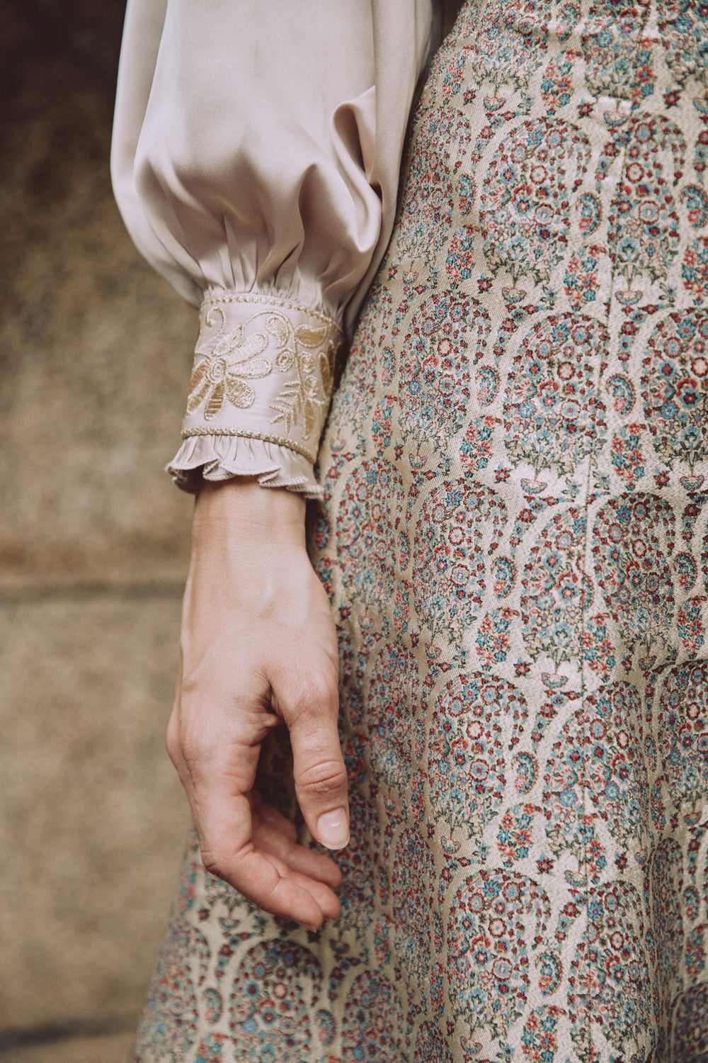 Chiara Blouse - Gold Rosewater House