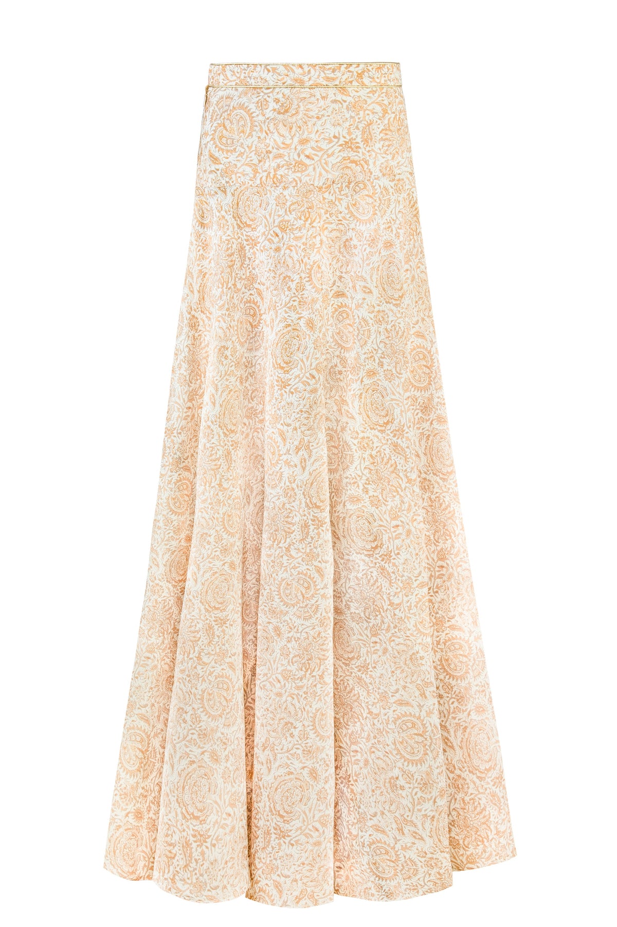 Baran Skirt - Printed Chiffon Creme Rosewater House