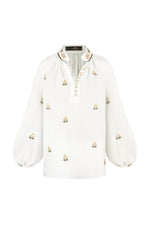Golab Blouse - Naz Embroidery Tops - Blouse Rosewater House 