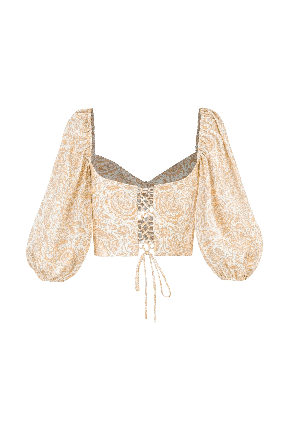 Rosa Top - Iris Print Tops - Bustier & Embroidered Rosewater House 