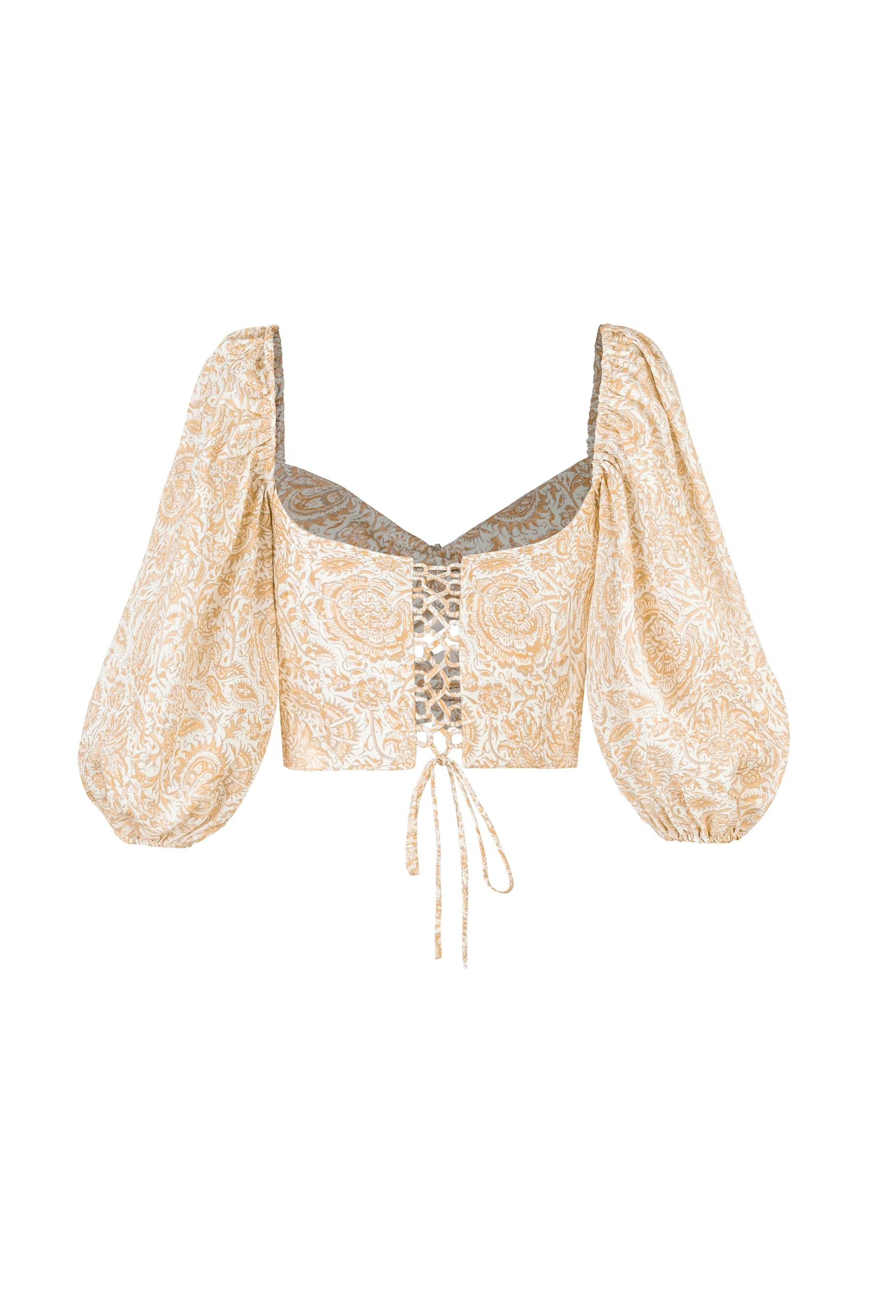 Rosa Top - Iris Print Tops - Bustier & Embroidered Rosewater House 