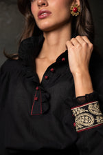 Cypress Blouse - Black Rosewater House