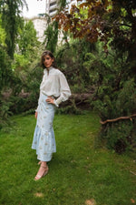 Begum Skirt- Light Blue & White Dresses - Formal Rosewater House - Wholesale SS25