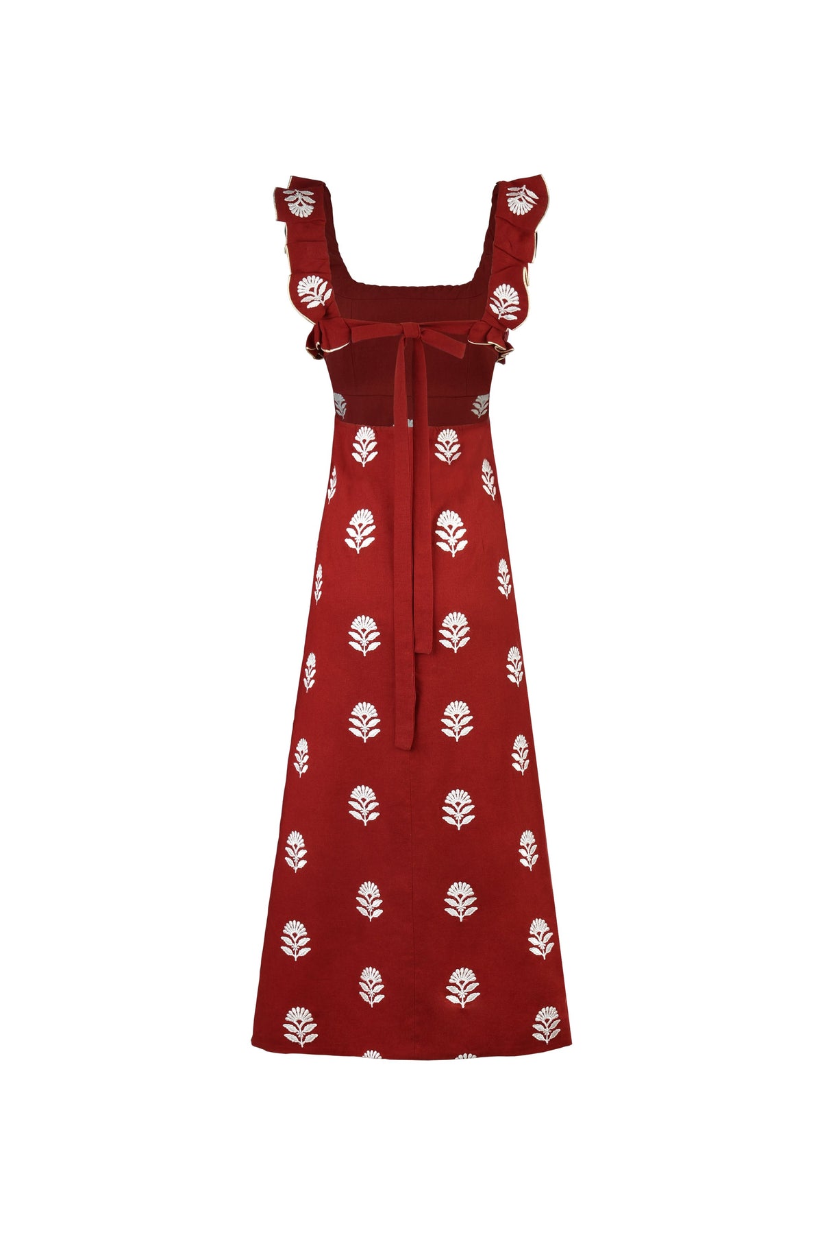 Malika Dress - Lotus Embroidery Dresses - Midi Rosewater House 