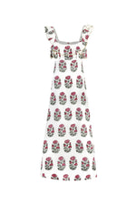 Malika Dress - Fiona Ghalamkar Pink & Offwhite Dresses - Midi Rosewater House