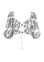 Rosa Cut-out Bustier - Paisley Ghalamkar Tops - Bustier & Embroidered Rosewater House