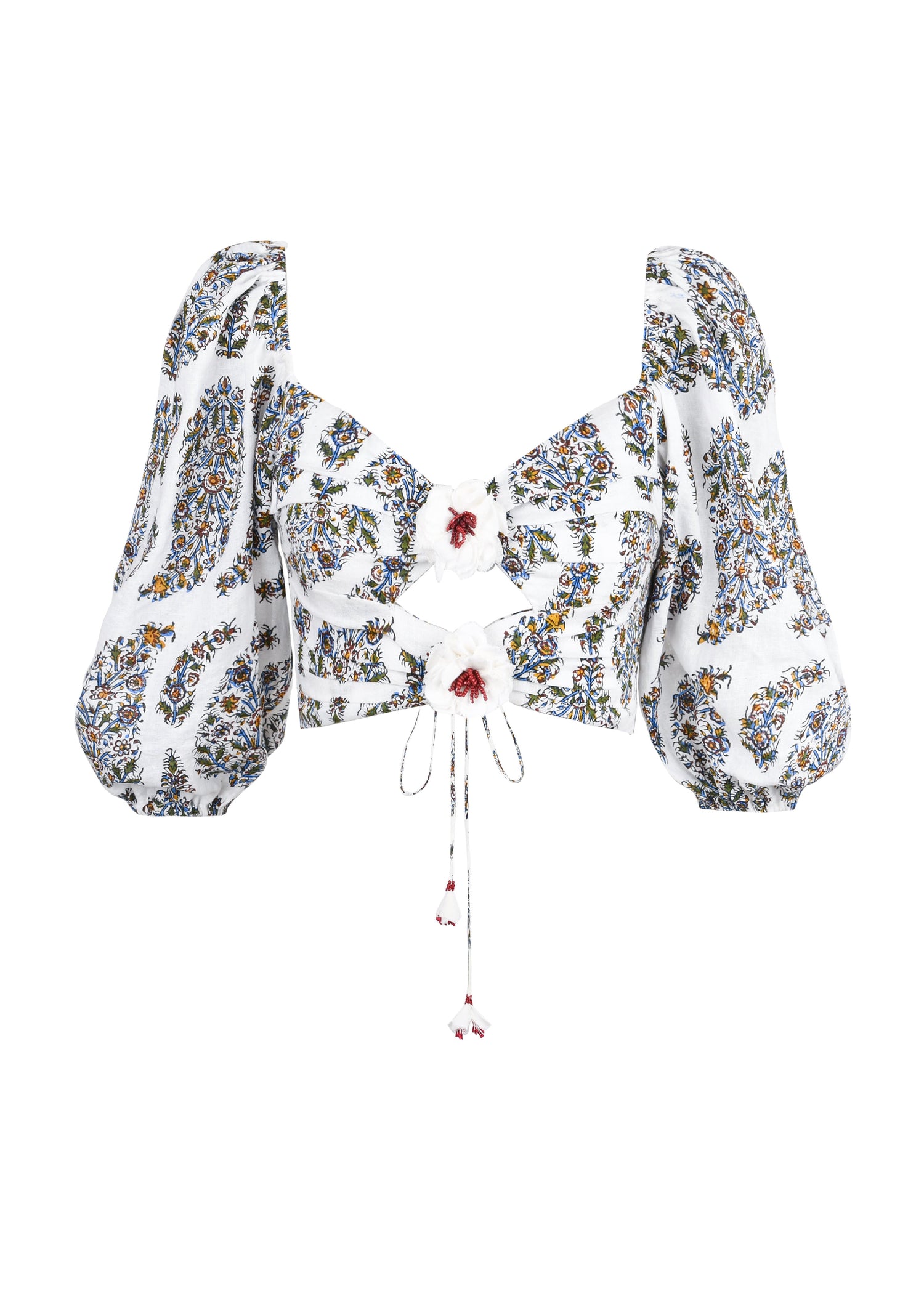Rosa Cut-out Bustier - Paisley Ghalamkar Tops - Bustier & Embroidered Rosewater House