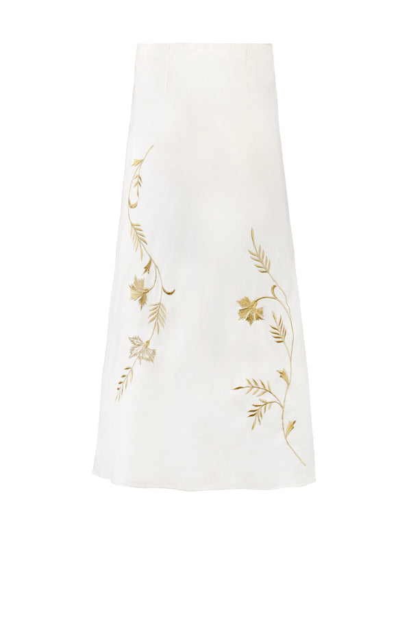 Lily Skirt - Ivory & Gold Rosewater House 