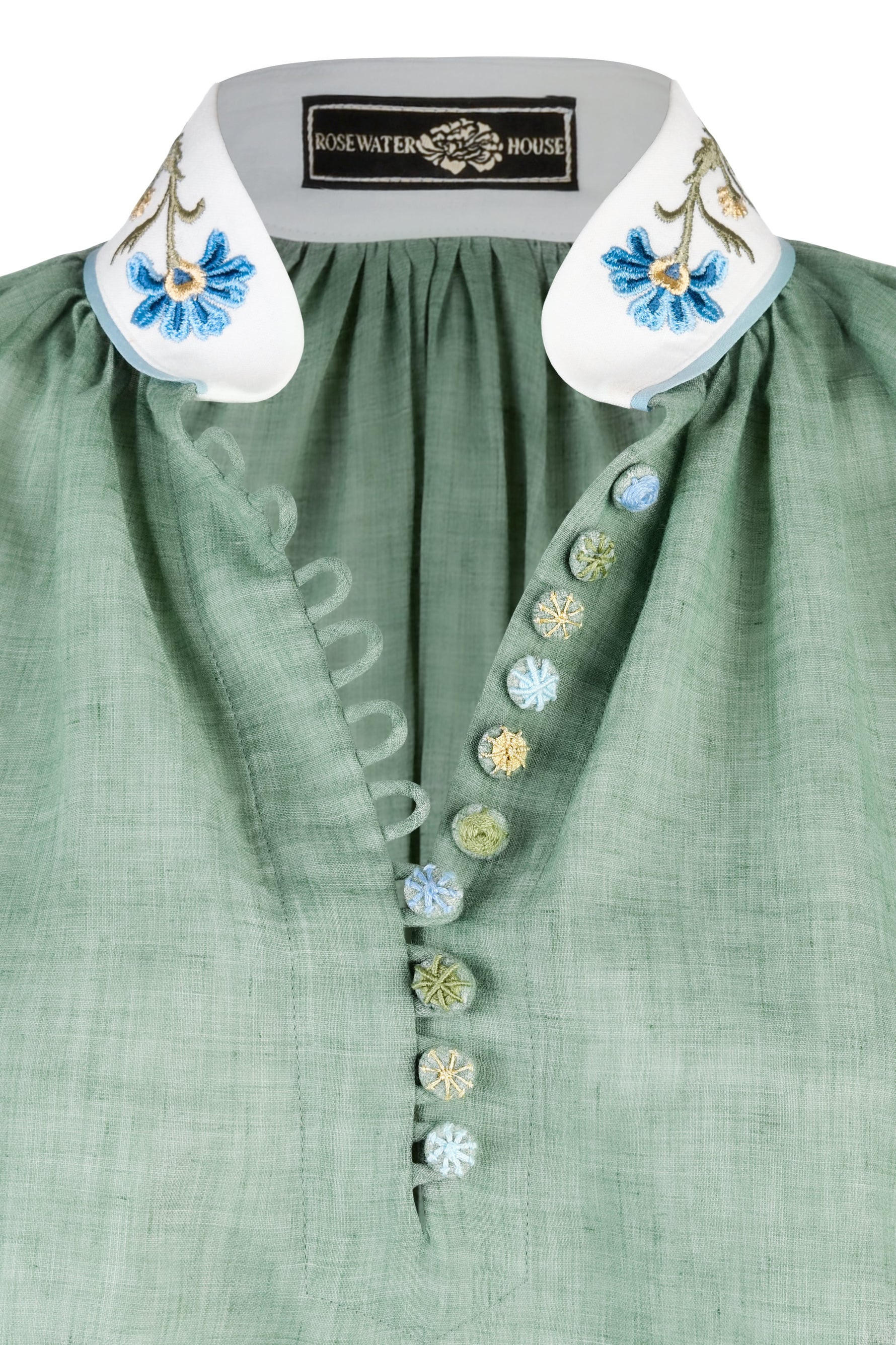 Ania Blouse - Green Tops - Blouse Rosewater House