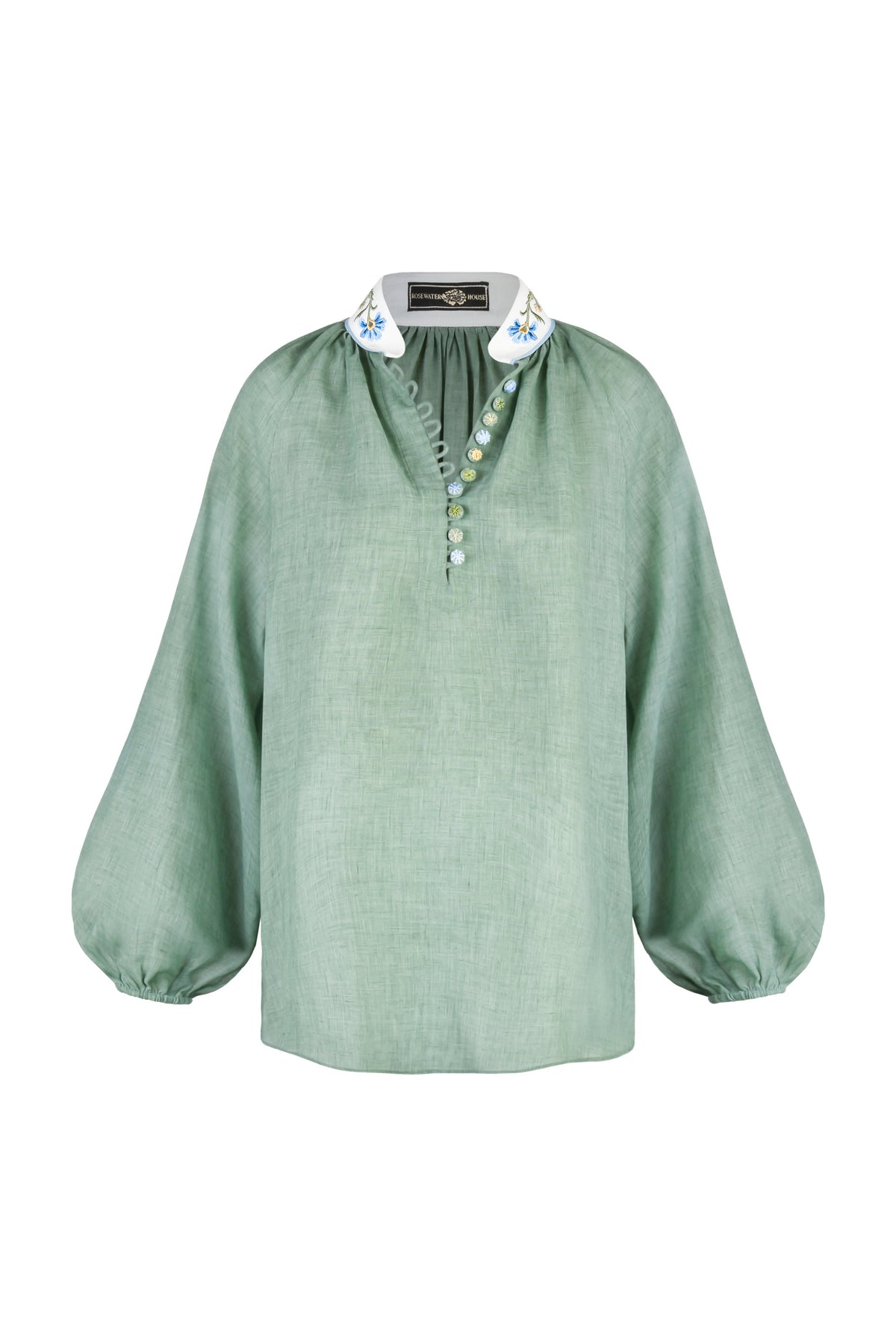 Ania Blouse - Green Tops - Blouse Rosewater House 