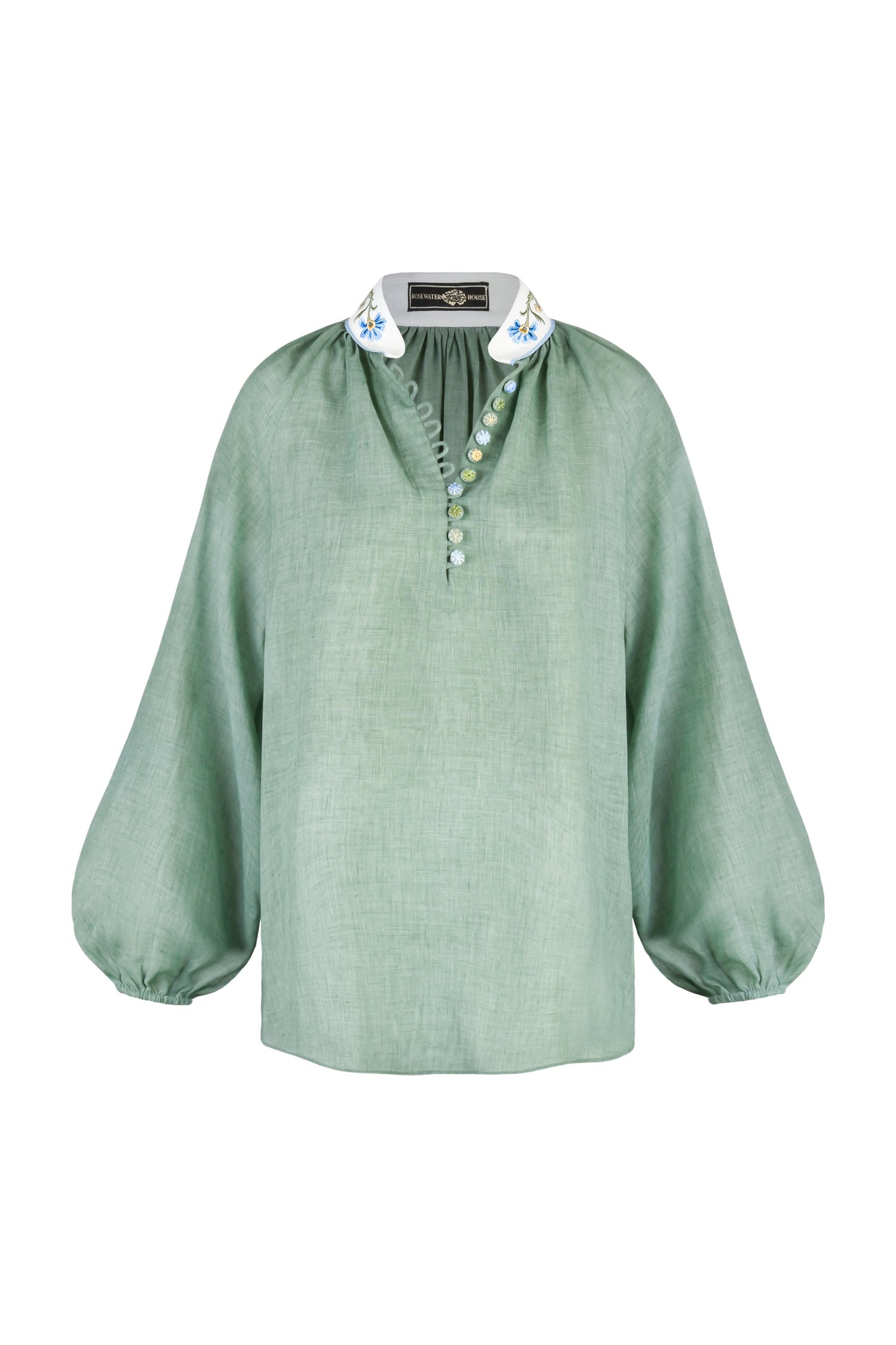 Ania Blouse - Green Tops - Blouse Rosewater House 