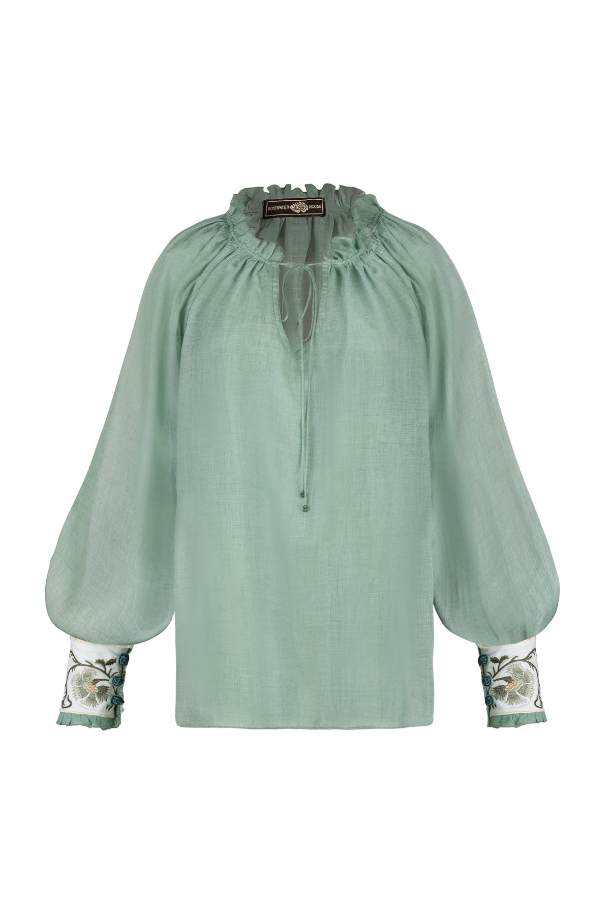 Chiara Blouse - Green Tops - Blouse Rosewater House 