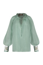 Chiara Blouse - Green Tops - Blouse Rosewater House 