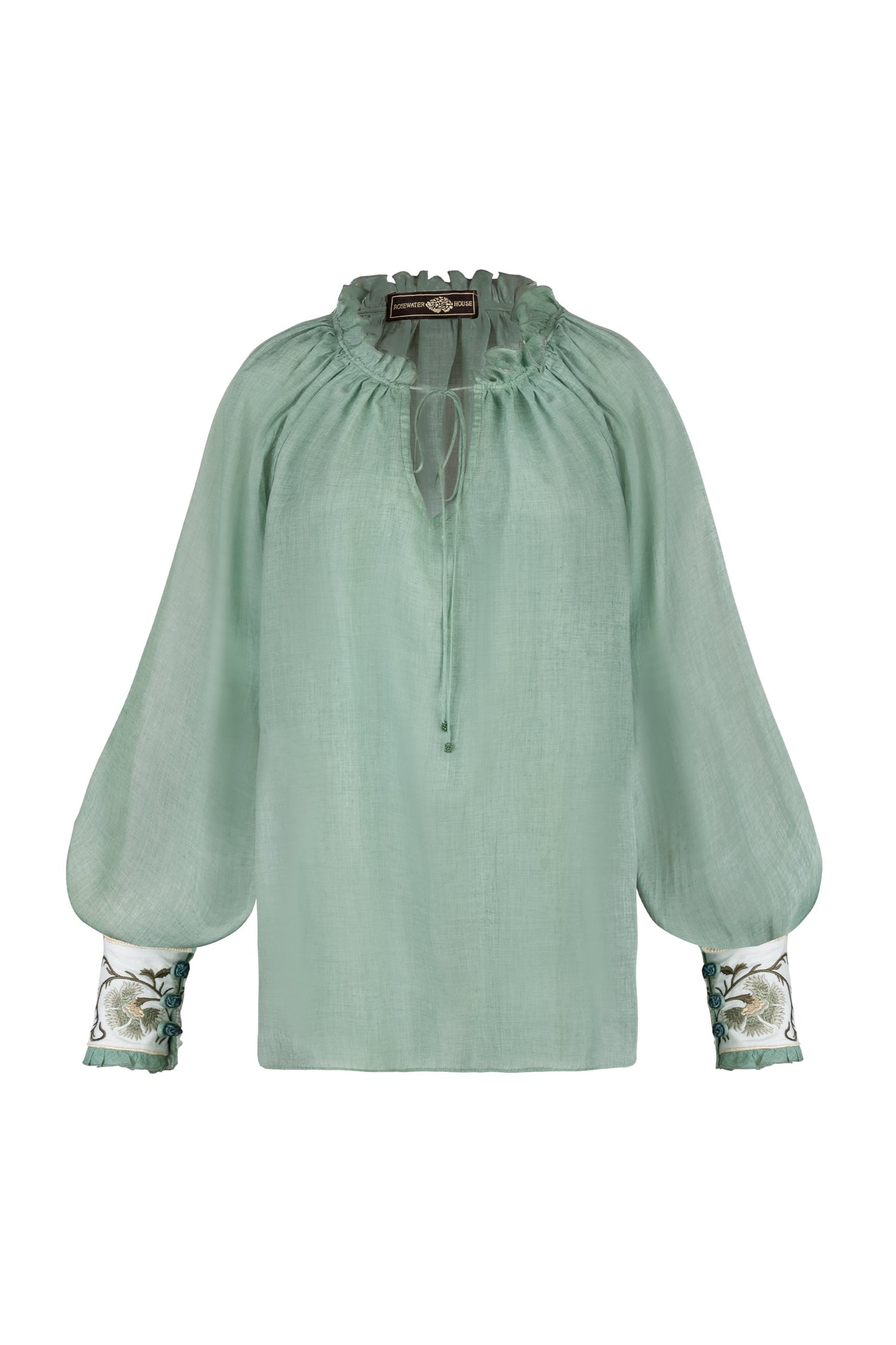Chiara Blouse - Green Tops - Blouse Rosewater House 