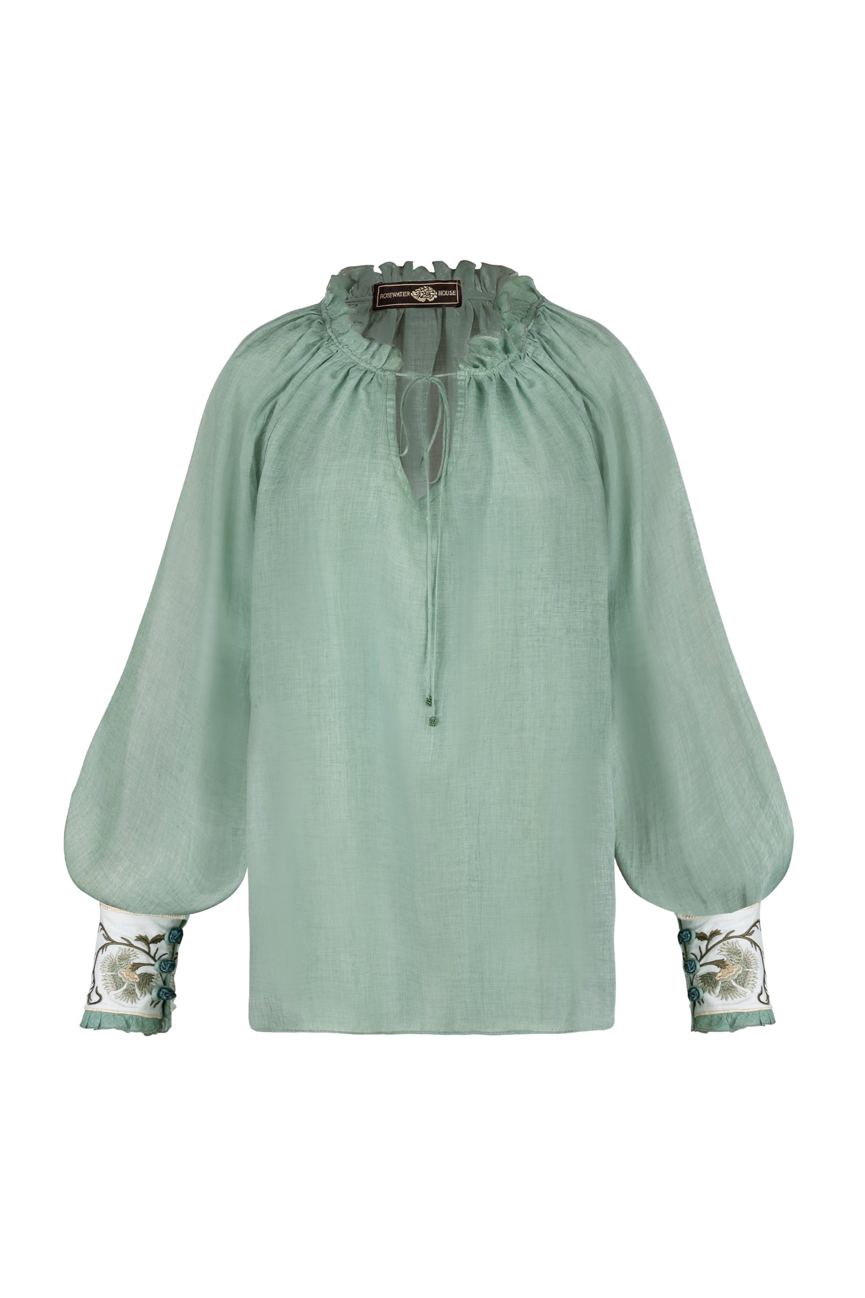 Chiara Blouse - Green Tops - Blouse Rosewater House 