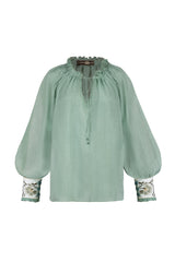 Chiara Blouse - Green Rosewater House 