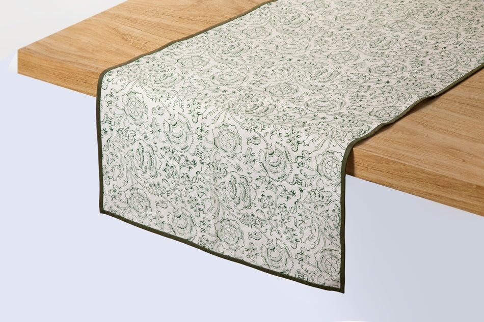Iris Runner - Green Rosewater House