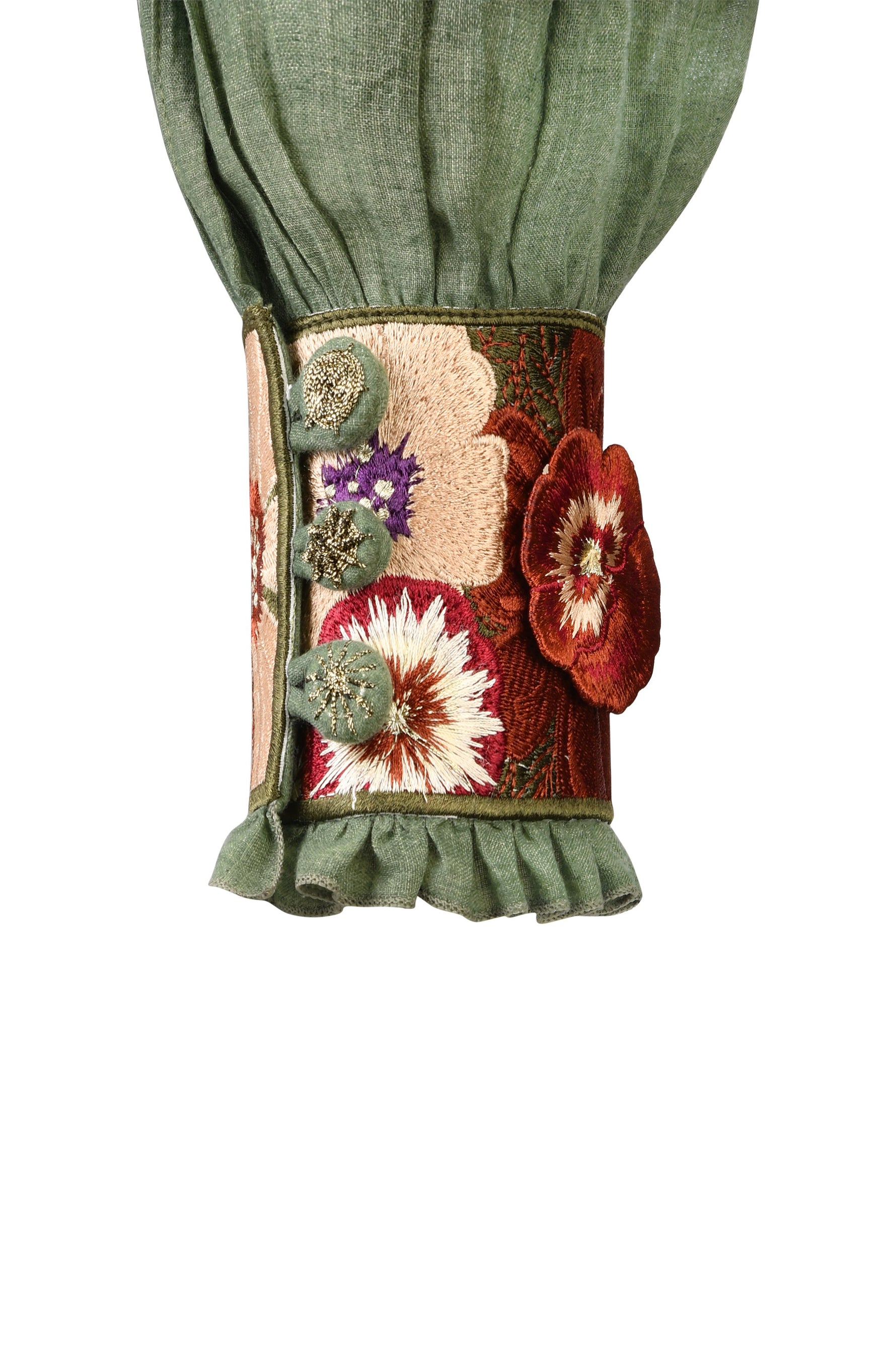 Pansy Blouse - Green Tops - Blouse Rosewater House