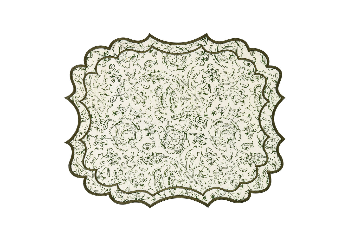 Iris Placemats - Green Rosewater House