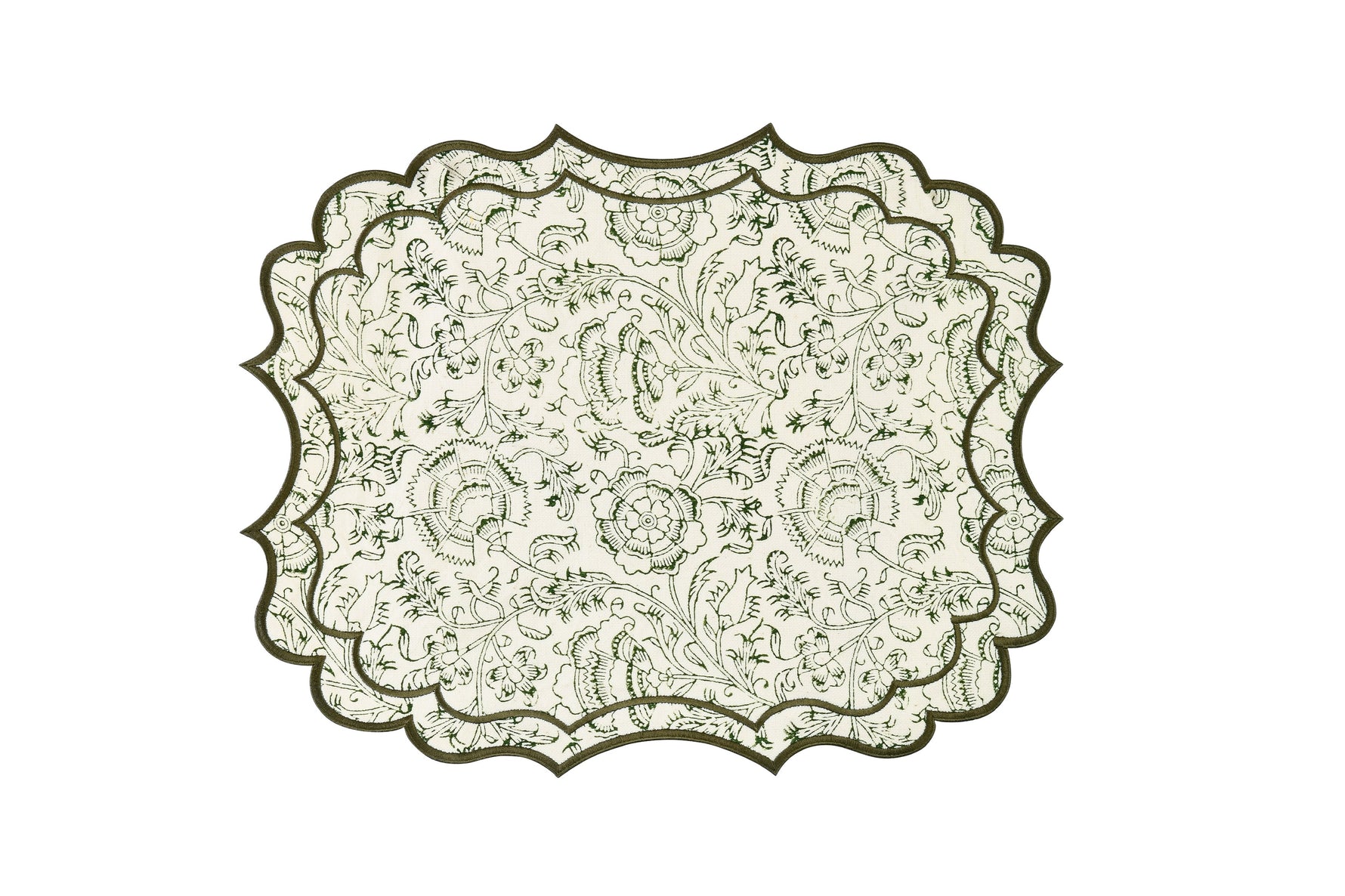 Iris Placemats - Green Rosewater House