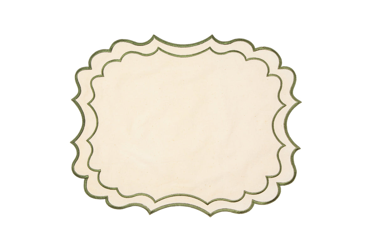 Iros Placemats - Green Rosewater House
