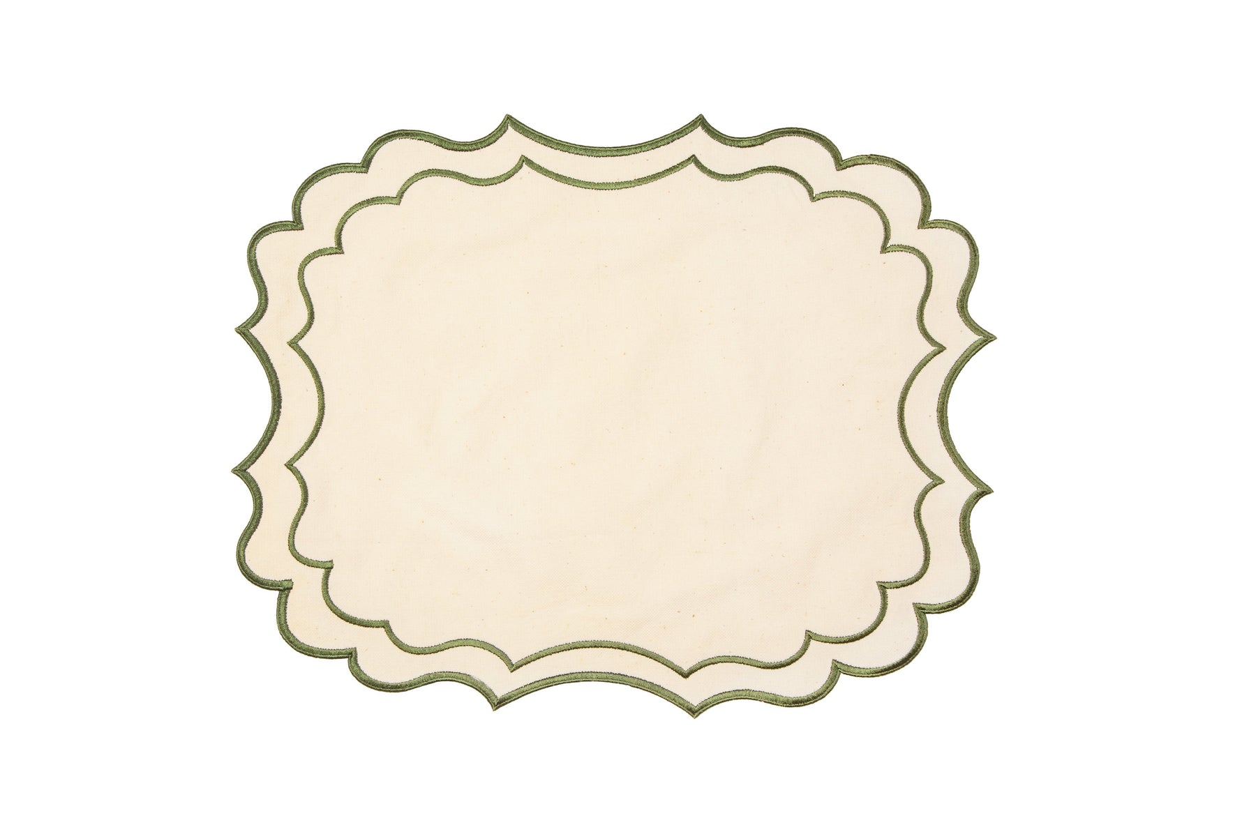 Iros Placemats - Green Rosewater House