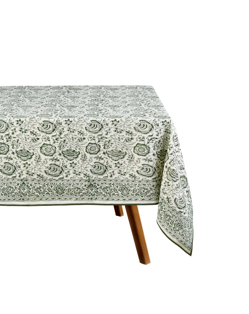 Iris Tablecloth - Green Rosewater House