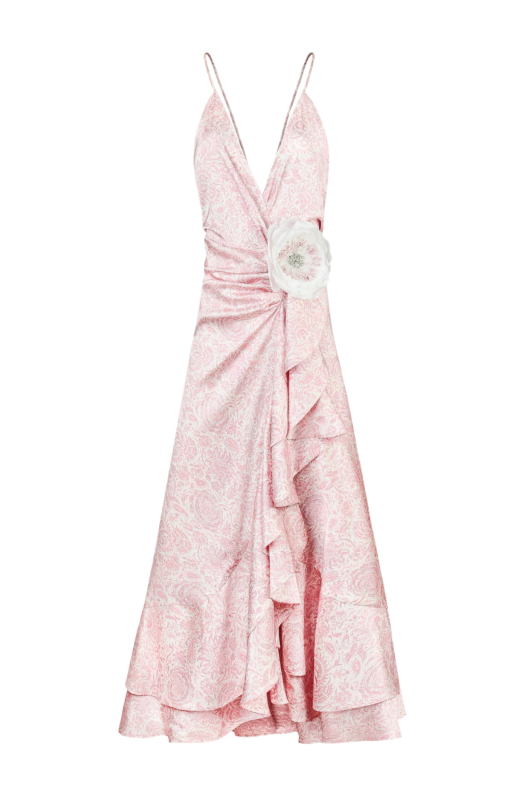 Shiraz Ruffle Dress - Iris Print Dresses - Midi Rosewater House 