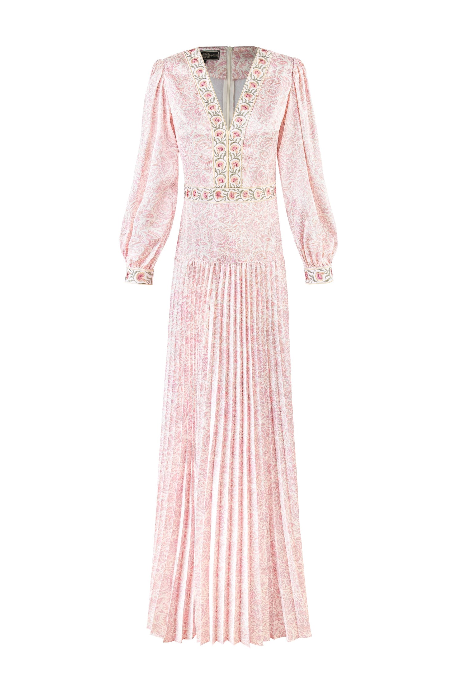 Tooba Maxi Dress - Printed Iris + Carnation Embroidery Dresses - Maxi Rosewater House 