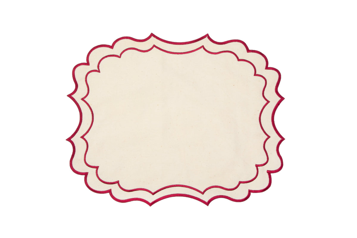 Iros Placemats - Red Rosewater House