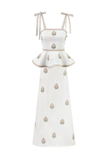 Mina Skirt - Ivory & Pink (SAMPLE) Rosewater House