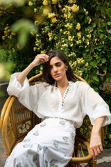 Ivy Blouse - White Tops - Blouse Rosewater House - Wholesale SS25 