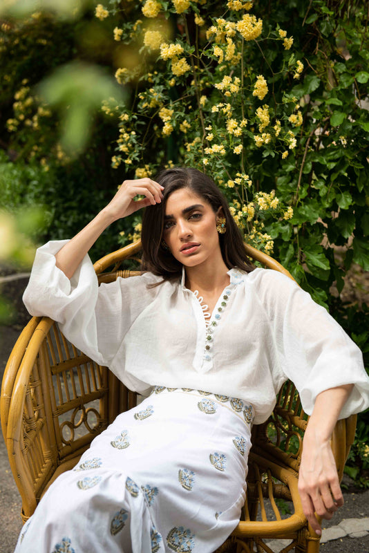 Ivy Blouse - White Tops - Blouse Rosewater House - Wholesale SS25 