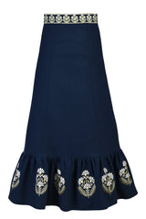 Ayan Skirt - Navy Bottoms - Skirts Rosewater House 