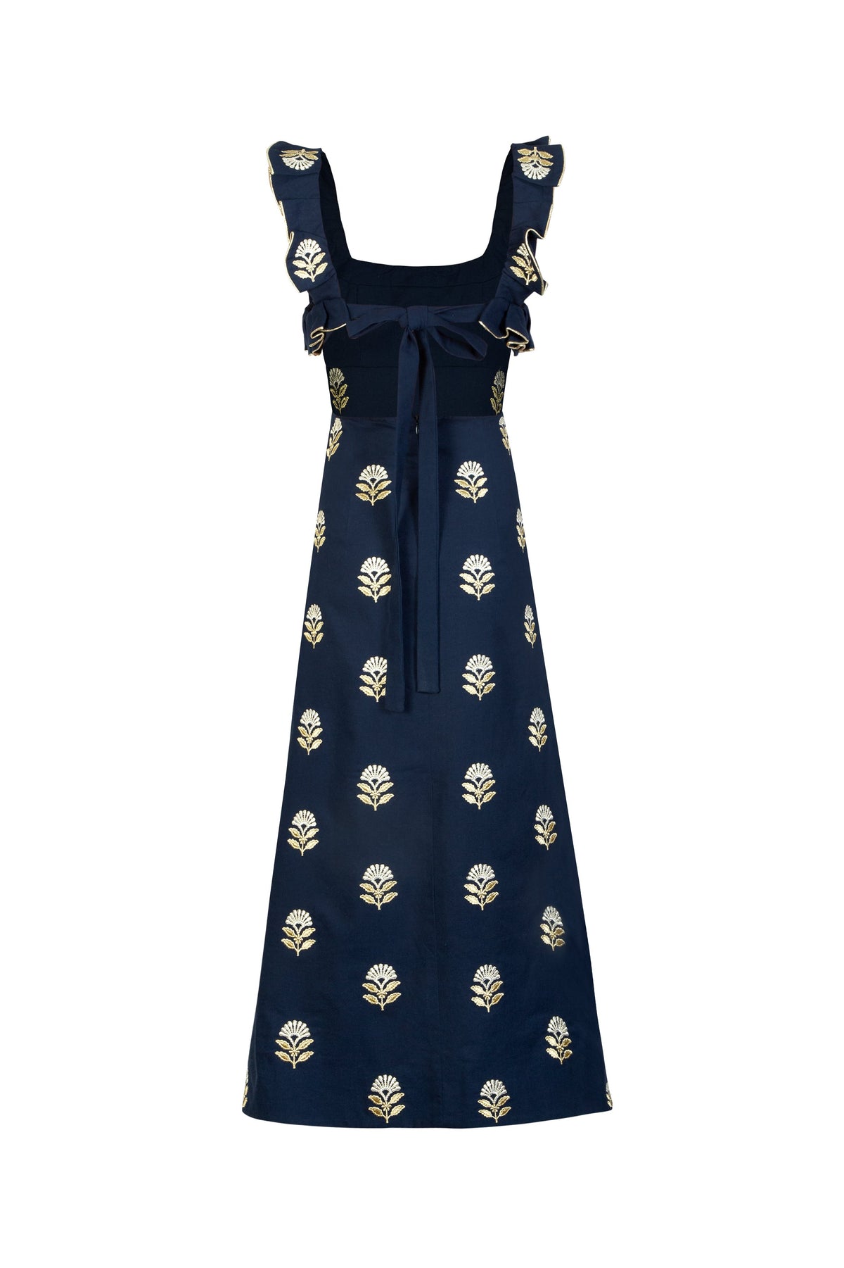 Malika Dress - Lotus Embroidery Dresses - Midi Rosewater House 