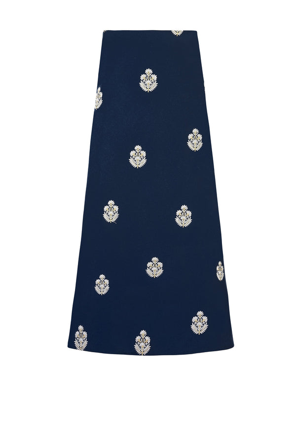 Mina Skirt - Navy & white Rosewater House 