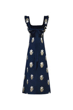 Malika Dress - Lotus Embroidery Dresses - Midi Rosewater House 