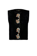 Nazgol Vest - Velvet Tops - Vests Rosewater House 