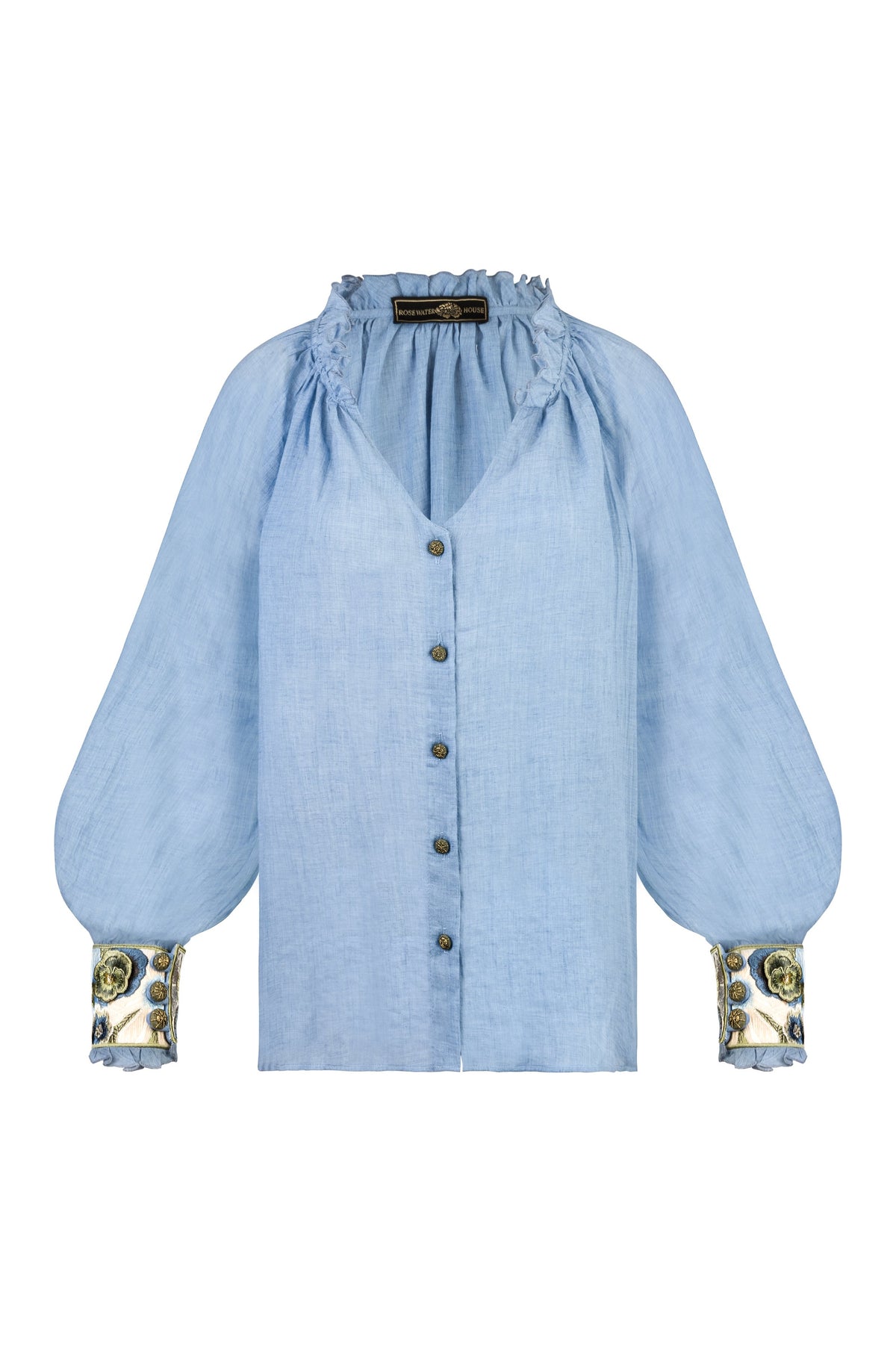 Pansy Blouse - Pansy Embroidery Tops - Blouse Rosewater House 