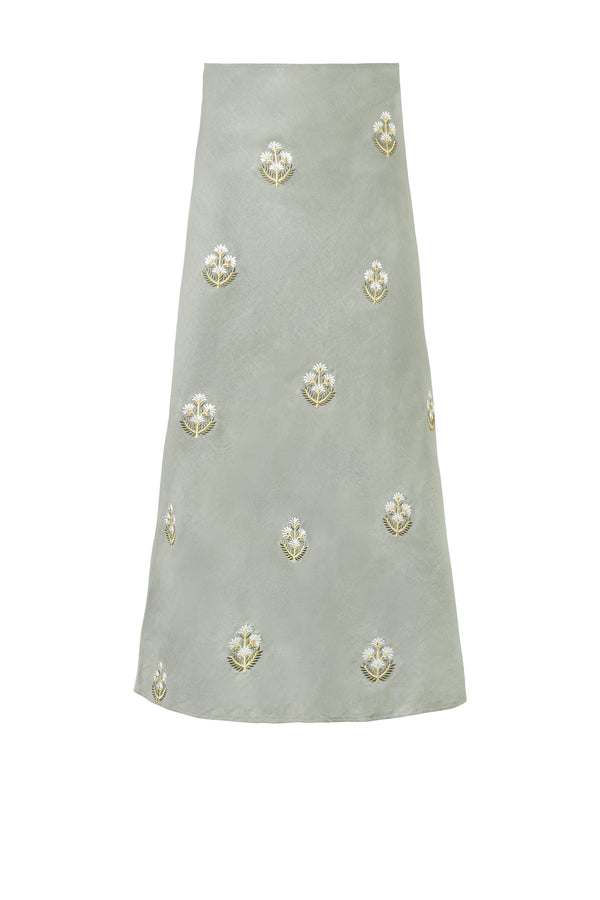 Mina Skirt-Mint & Ivory Rosewater House 