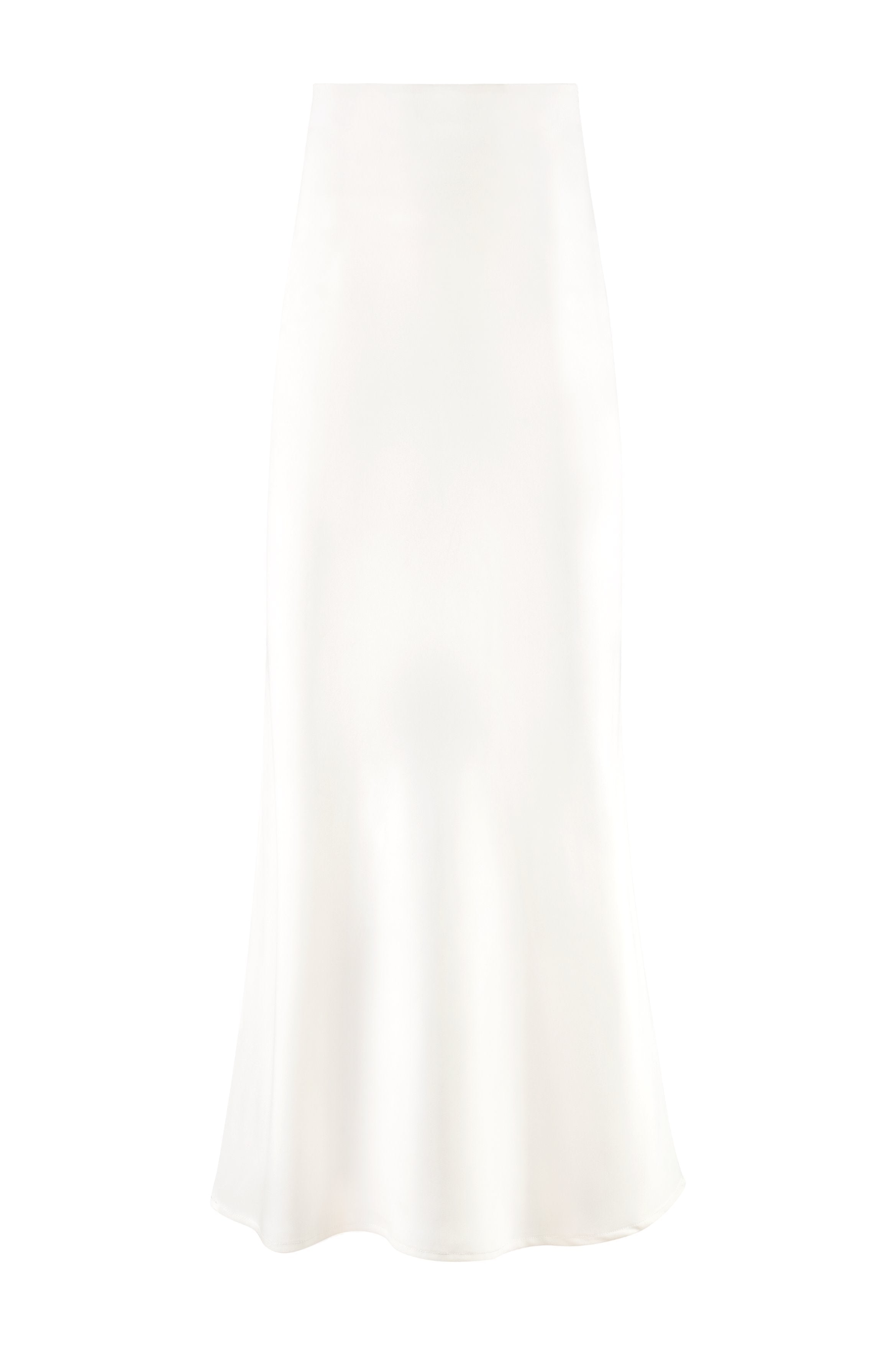 Silk Avin Maxi Slip Skirt - Ivory Bottoms - Skirts OVER THE MOON