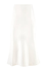 Silk Avin Midi Slip Skirt - Ivory Bottoms - Skirts RoseWaterHouse 