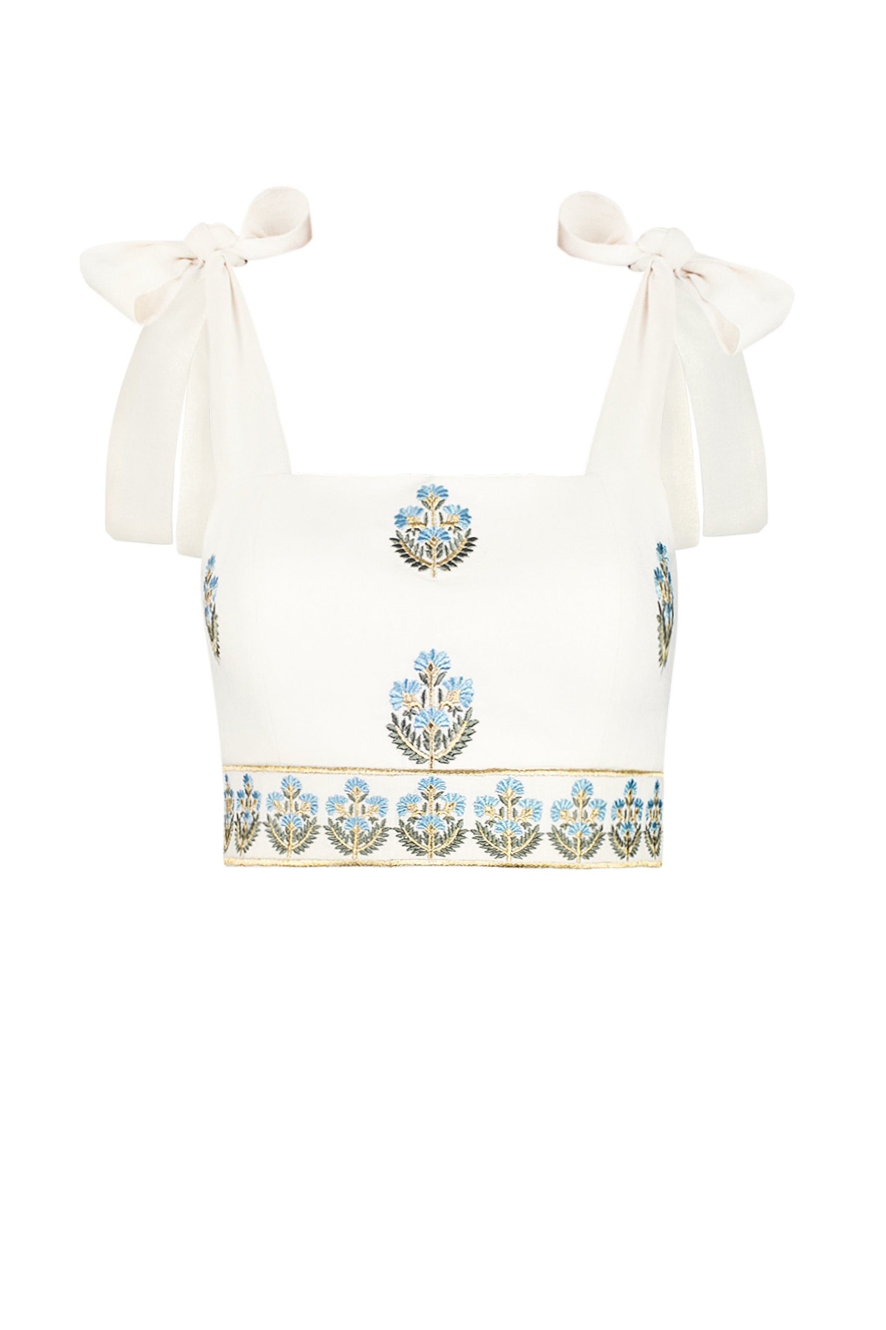 Begum Crop Top - Shalimar Embroidery Tops - Bustier & Embroidered Rosewater House - Wholesale SS25 
