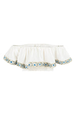 Carnation Off the Shoulder Top - Carnation Embroidery Tops - Bustier & Embroidered OVER THE MOON 
